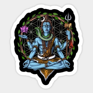 Hindu Shiva Meditation Sticker